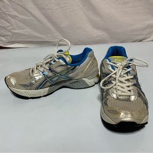 Asics Mens Trainer Shoes T0J8Q size US8 Blue/White/Yellow